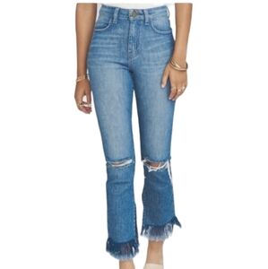 SMYMM Brooklyn High Waist Frayed Hem Jeans sz 24